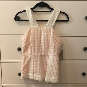 Anthropologie White Peplum Top